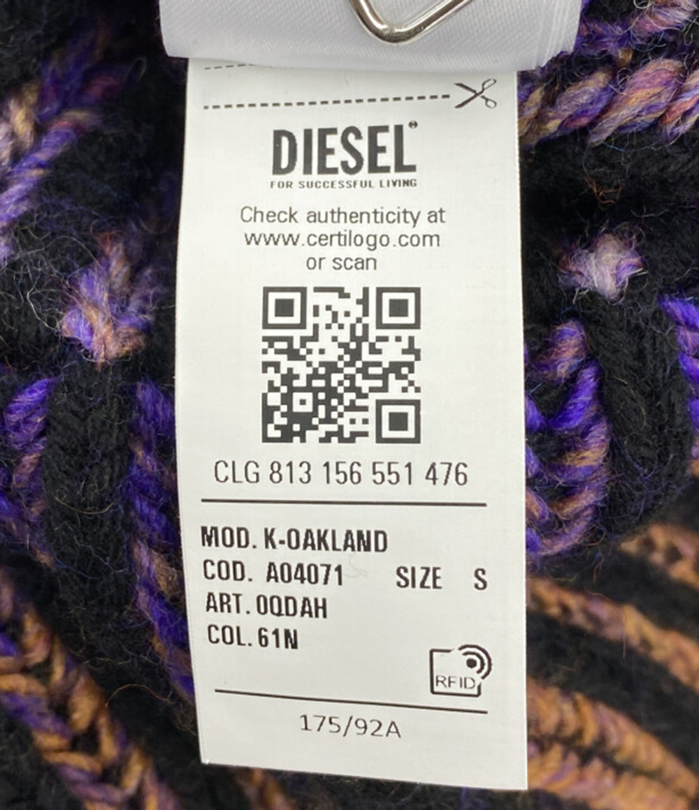 DIESEL 長袖ニット K-OAKLAND A04071 グラデーション メンズ SIZE S ディーゼル