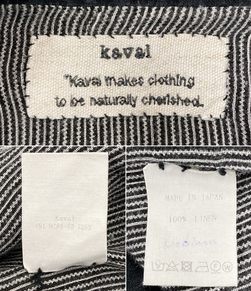 kaval カバル リネンシャツジャケット チャコール メンズ SIZE -