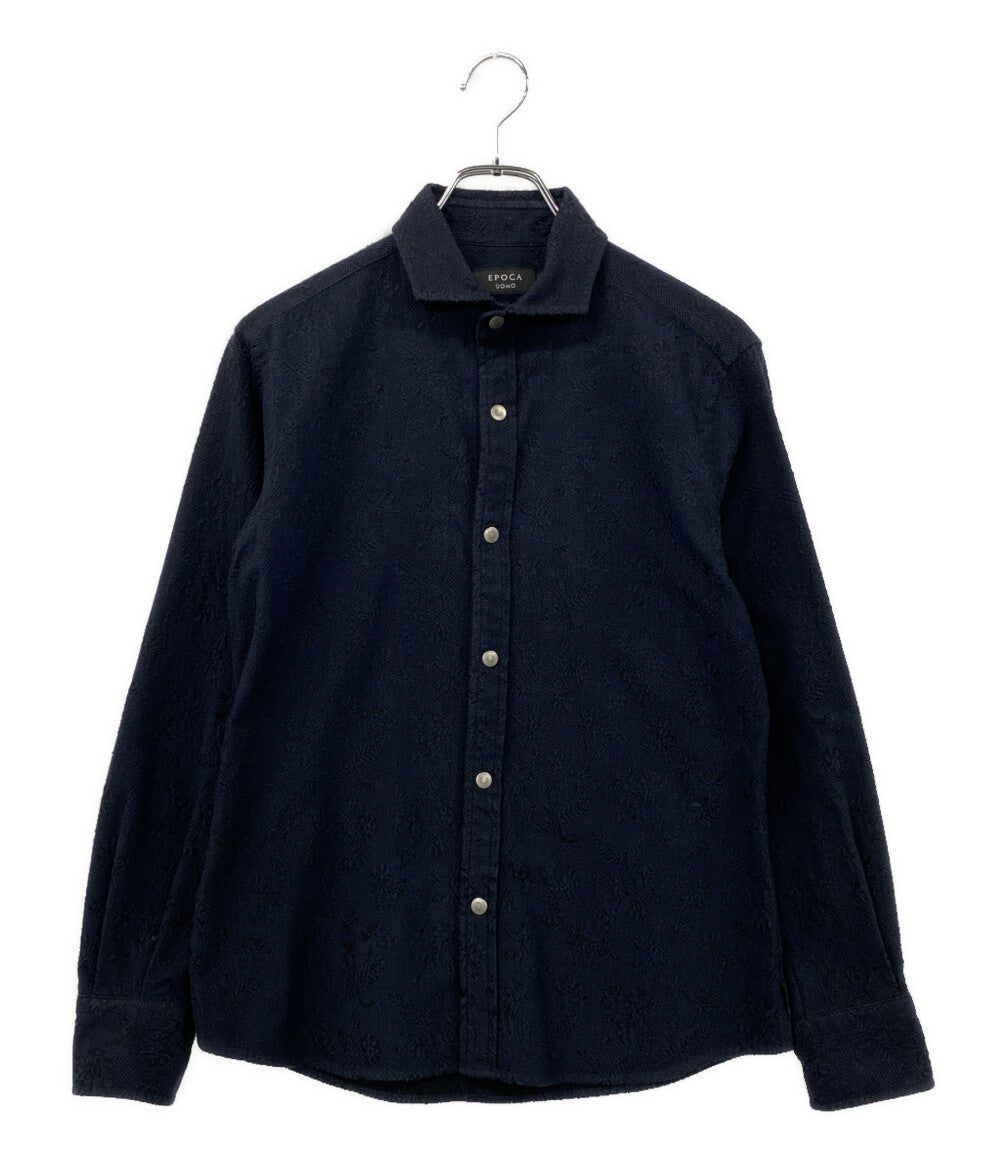 EPOCA UOMO 長袖シャツ ボタニカルジャガード 26SS メンズ SIZE 44 エポカウォモ
