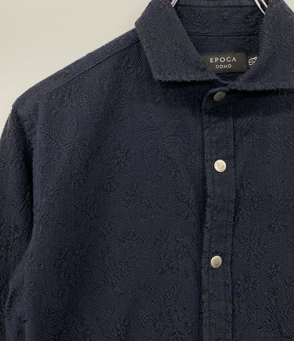 EPOCA UOMO 長袖シャツ ボタニカルジャガード 26SS メンズ SIZE 44 エポカウォモ