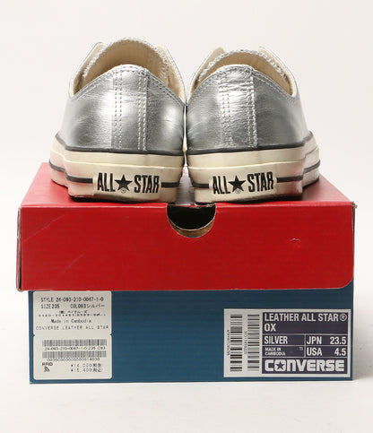 CONVERSE スニーカー LEATHER ALL STAR OX シルバー 31311890 レディース SIZE 23.5cm コンバース