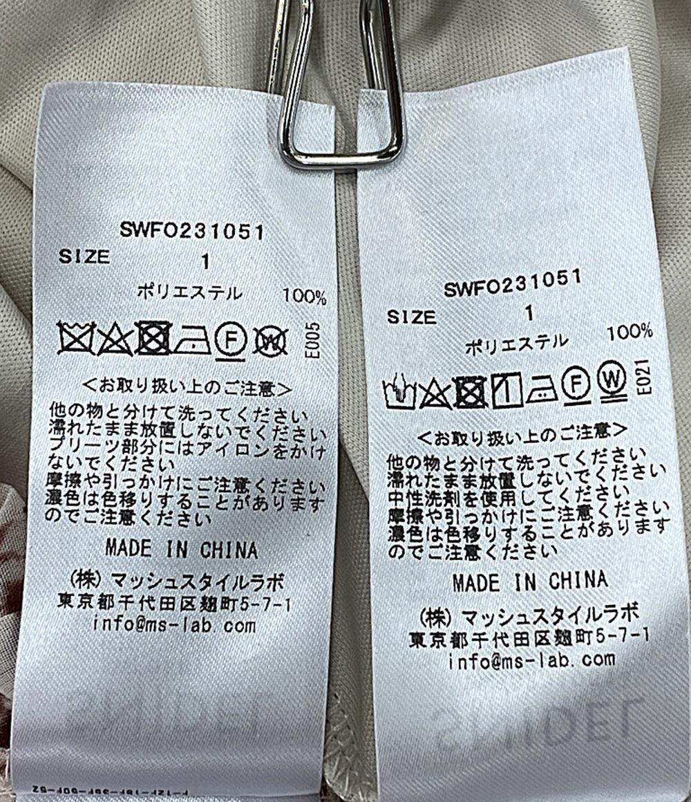snidel プリーツノースリーブワンピース 花柄 ピンク レディース SIZE 1 スナイデル