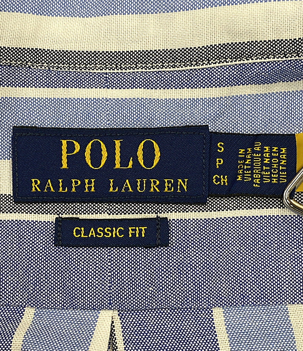 美品 POLO RALPH LAUREN 半袖シャツ クラシックフィット ストライプド オックスフォード メンズ SIZE S ポロ・ラルフローレン