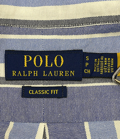 美品 POLO RALPH LAUREN 半袖シャツ クラシックフィット ストライプド オックスフォード メンズ SIZE S ポロ・ラルフローレン