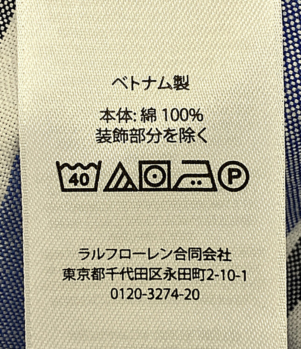 美品 POLO RALPH LAUREN 半袖シャツ クラシックフィット ストライプド オックスフォード メンズ SIZE S ポロ・ラルフローレン