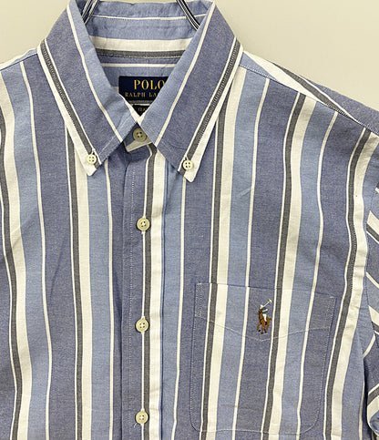 美品 POLO RALPH LAUREN 半袖シャツ クラシックフィット ストライプド オックスフォード メンズ SIZE S ポロ・ラルフローレン