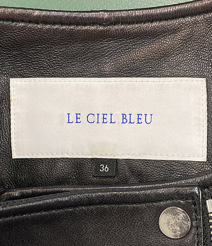 LE CIEL BLEU ルシェルブルー ラムレザージャケット レディース SIZE 36