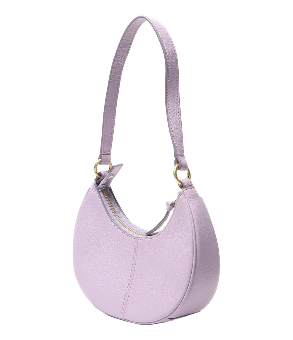 美品 SEE BY Chloe ショルダーバッグ Hana ハーフムーン ワンショル ライラック レディース シーバイクロエ