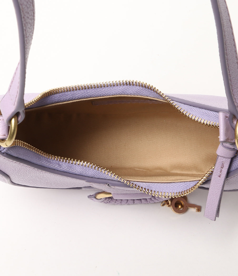美品 SEE BY Chloe ショルダーバッグ Hana ハーフムーン ワンショル ライラック レディース シーバイクロエ