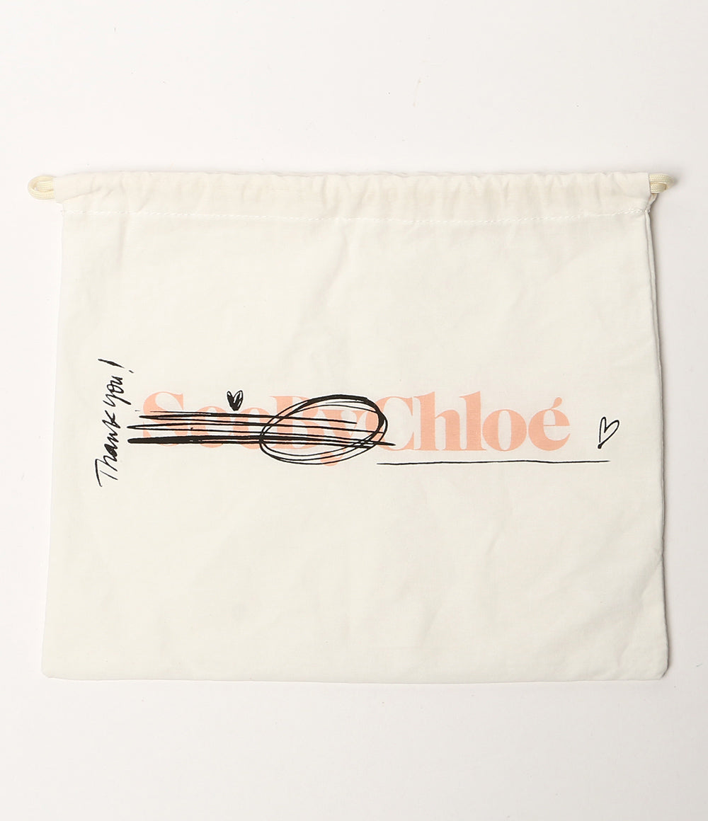 美品 SEE BY Chloe ショルダーバッグ Hana ハーフムーン ワンショル ライラック レディース シーバイクロエ