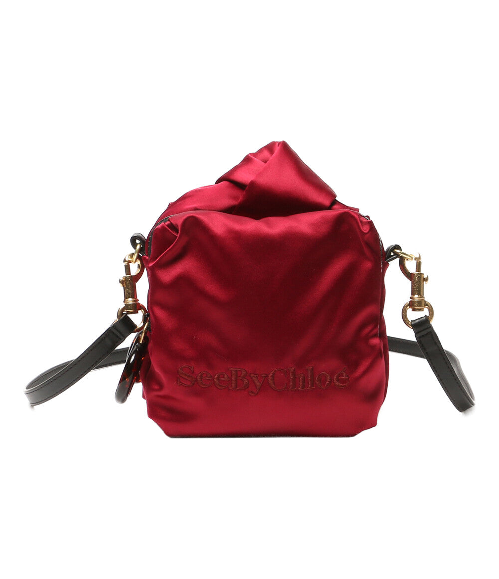 SEE BY Chloe Tilly サテンショルダーバッグ ボルドー レディース シーバイクロエ