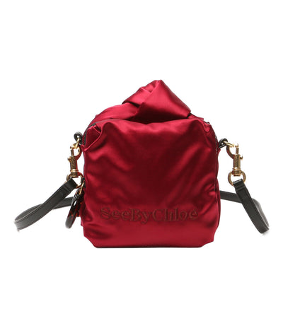 SEE BY Chloe Tilly サテンショルダーバッグ ボルドー レディース シーバイクロエ