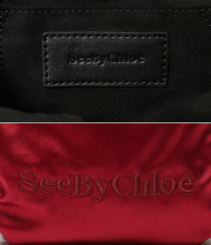 SEE BY Chloe Tilly サテンショルダーバッグ ボルドー レディース シーバイクロエ