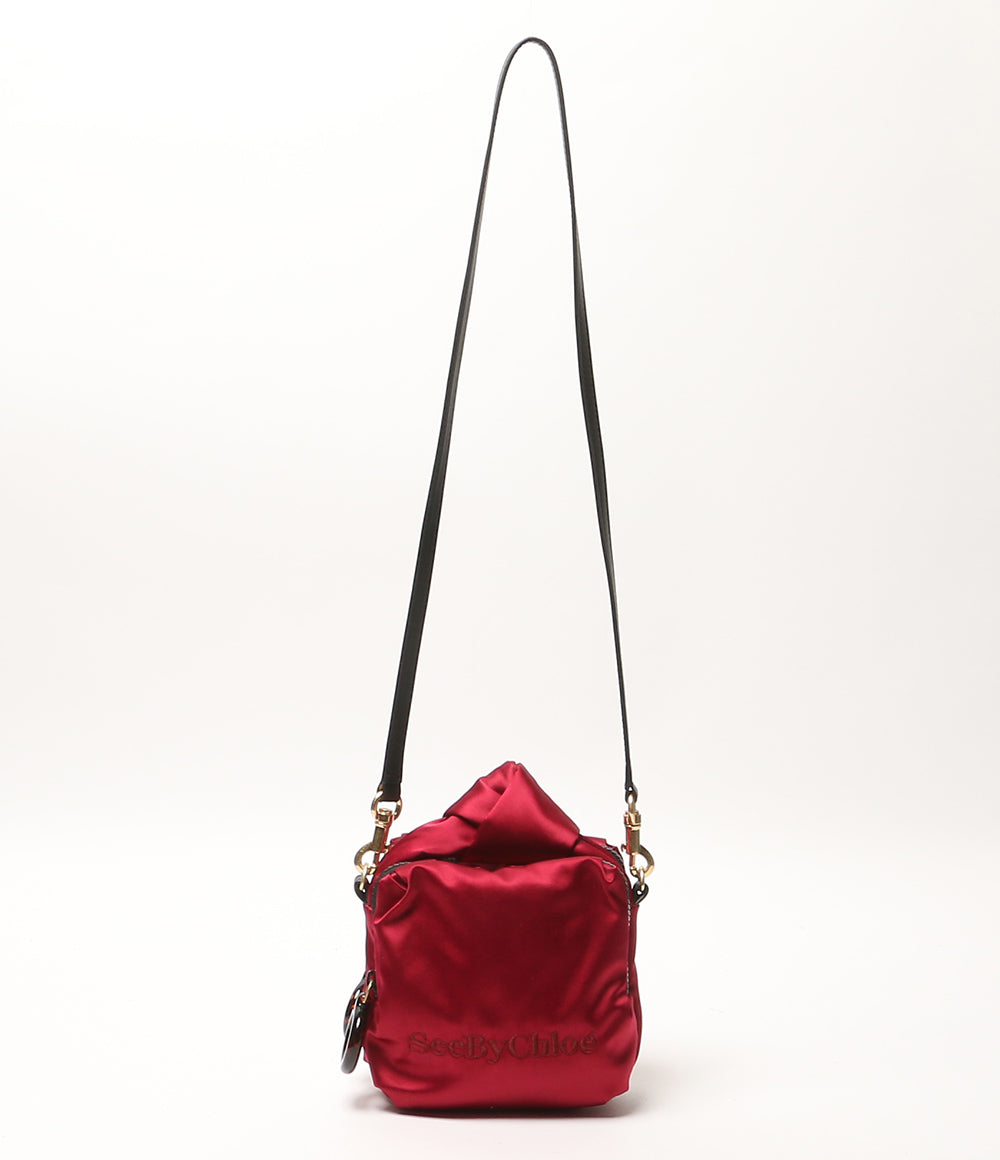 SEE BY Chloe Tilly サテンショルダーバッグ ボルドー レディース シーバイクロエ