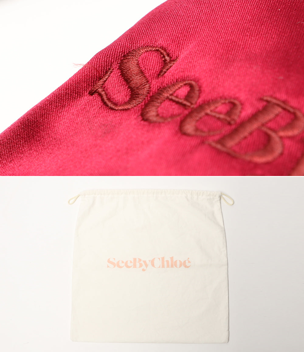 SEE BY Chloe Tilly サテンショルダーバッグ ボルドー レディース シーバイクロエ