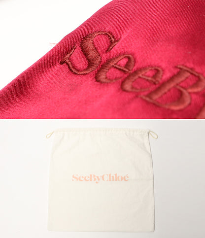 SEE BY Chloe Tilly サテンショルダーバッグ ボルドー レディース シーバイクロエ