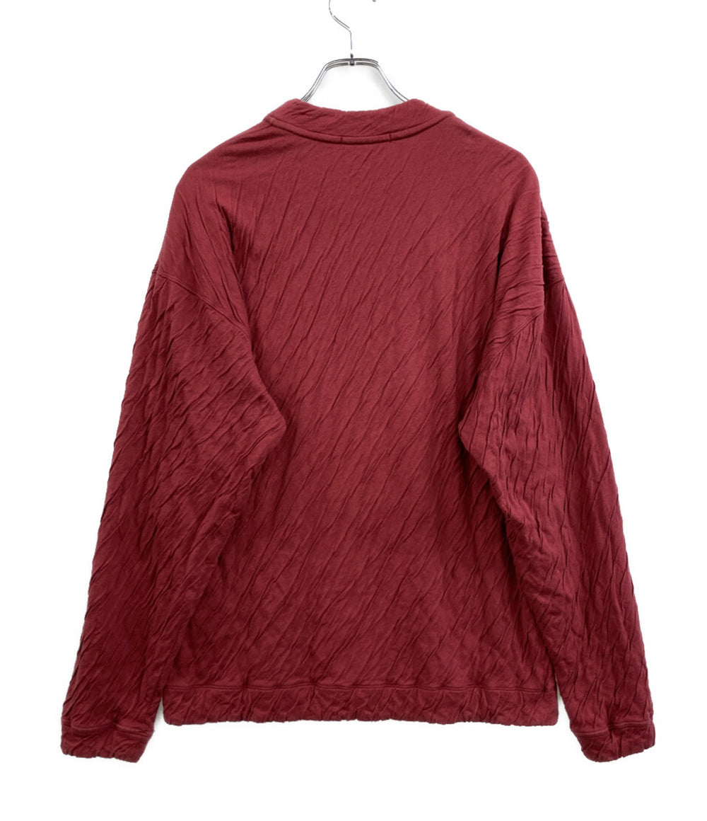 ISSEY MIYAKE MEN 長袖Ｔシャツ ME01JK043 臙脂 シワ加工 メンズ SIZE 3 イッセイミヤケ メン