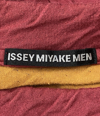ISSEY MIYAKE MEN 長袖Ｔシャツ ME01JK043 臙脂 シワ加工 メンズ SIZE 3 イッセイミヤケ メン