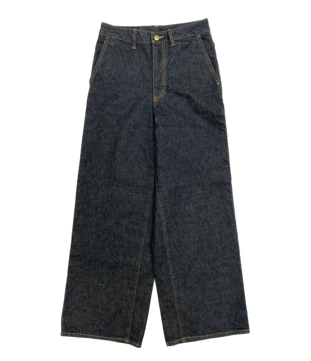 PAL'LAS PALACE 13.5ozストレッチワイドデニムパンツ インディゴ レディース SIZE 2 パラスパレス
