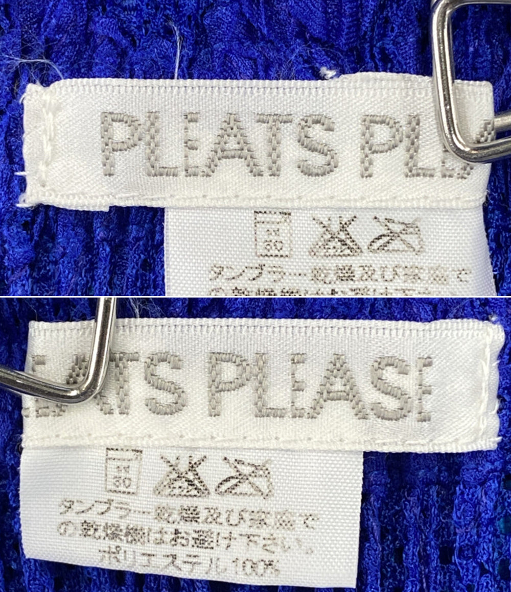 PLEATS PLEASE スカート PP06-JG901 ブルー フラワー レディース SIZE 4 プリーツプリーズ
