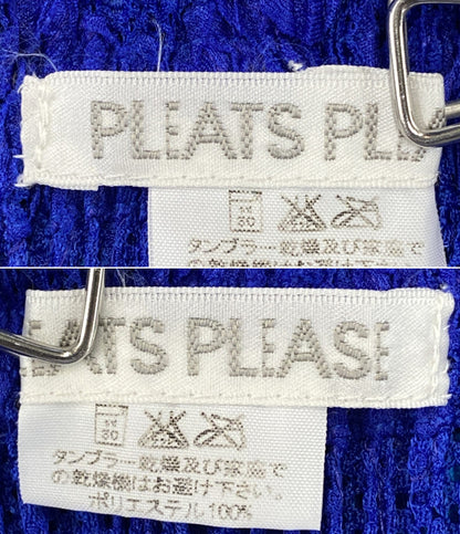 PLEATS PLEASE スカート PP06-JG901 ブルー フラワー レディース SIZE 4 プリーツプリーズ