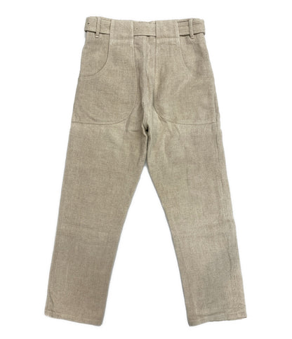 INSCRIRE パンツ Linen Canvas Bikers Pants ベージュ 38 レディース SIZE 38 アンスクリア