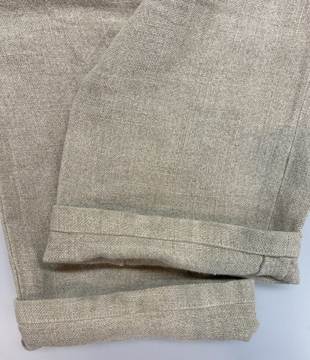 INSCRIRE パンツ Linen Canvas Bikers Pants ベージュ 38 レディース SIZE 38 アンスクリア