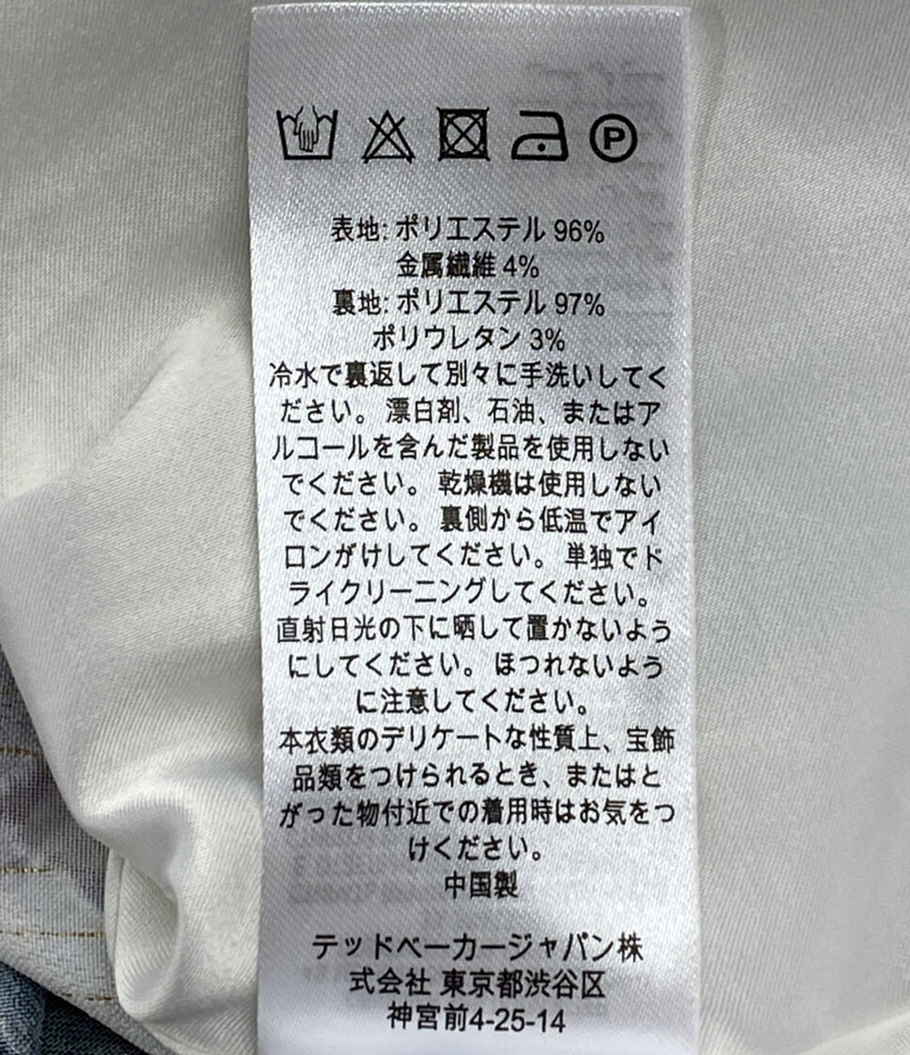Ted Baker フリルフローラルノースリーブワンピース ホワイト レディース SIZE 1 テッドベーカー