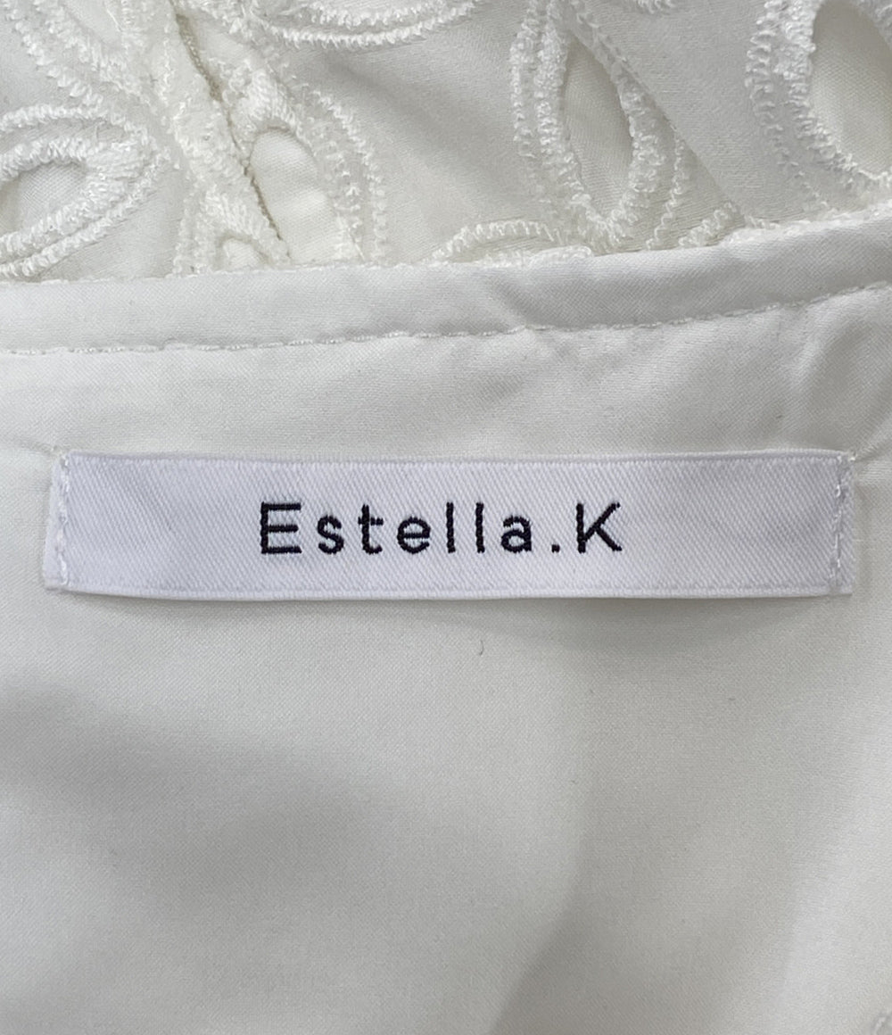 estella k エステラケー 半袖ワンピース Eliana Lace Dress ホワイト レディース SIZE F