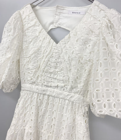estella k エステラケー 半袖ワンピース Eliana Lace Dress ホワイト レディース SIZE F