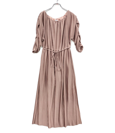 estella k エステラケー 七分袖ワンピース Isabel Pleated Dress ピンク レディース SIZE F
