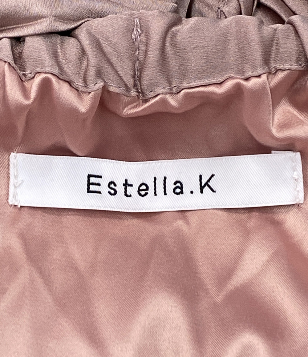 estella k エステラケー 七分袖ワンピース Isabel Pleated Dress ピンク レディース SIZE F