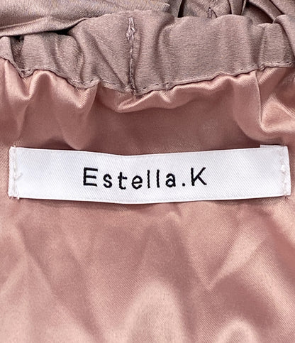 estella k エステラケー 七分袖ワンピース Isabel Pleated Dress ピンク レディース SIZE F