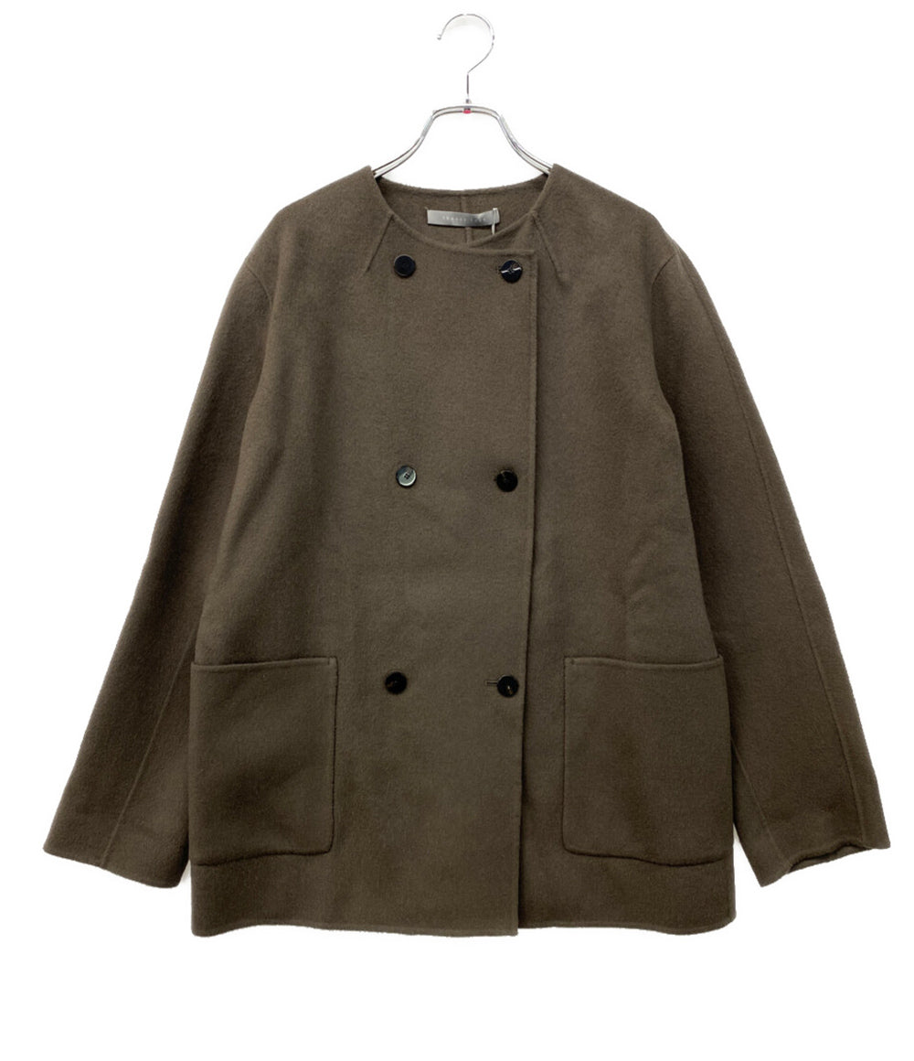美品 theory luxe カシミヤ混ウールリバーコート レディース SIZE 38 セオリーリュクス