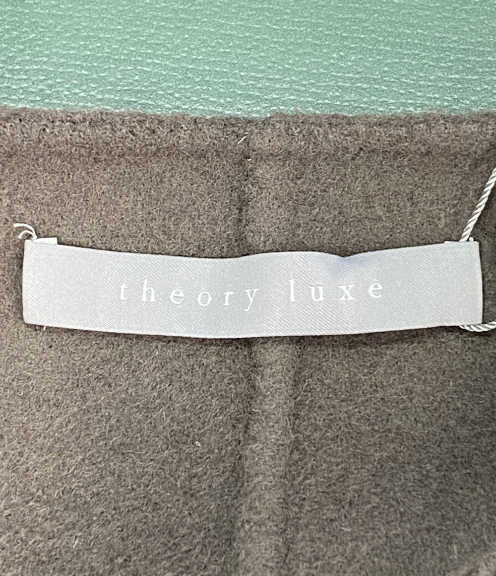 美品 theory luxe カシミヤ混ウールリバーコート レディース SIZE 38 セオリーリュクス