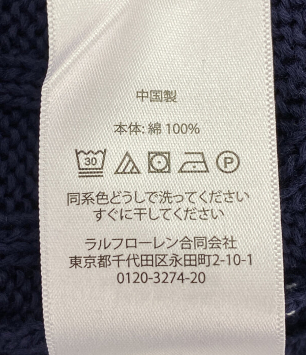 POLO RALPH LAUREN ピマコットン ケーブルニットセーター ロブスター レディース SIZE M ポロ・ラルフローレン