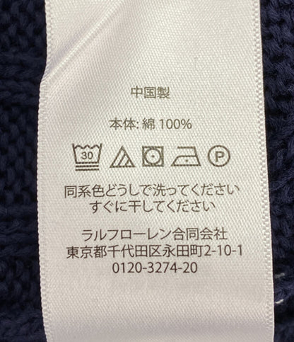 POLO RALPH LAUREN ピマコットン ケーブルニットセーター ロブスター レディース SIZE M ポロ・ラルフローレン