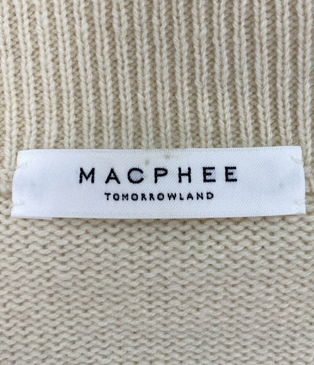 MACPHEE(TOMORROWLAND) ニット ラムカシミヤ ジップアップカーディガン レディース SIZE S マカフィー