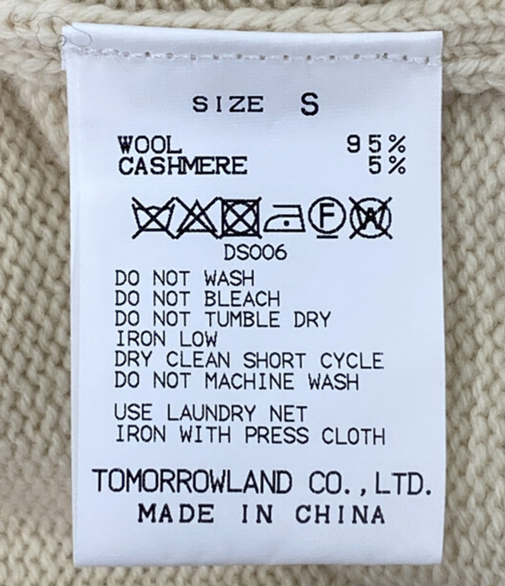 MACPHEE(TOMORROWLAND) ニット ラムカシミヤ ジップアップカーディガン レディース SIZE S マカフィー