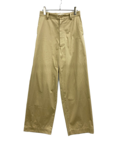 Drawing Numbers ドローイングナンバーズ プレーンチノパン ワイドパンツ ベージュ レディース SIZE 38