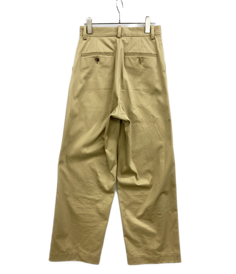 Drawing Numbers ドローイングナンバーズ プレーンチノパン ワイドパンツ ベージュ レディース SIZE 38