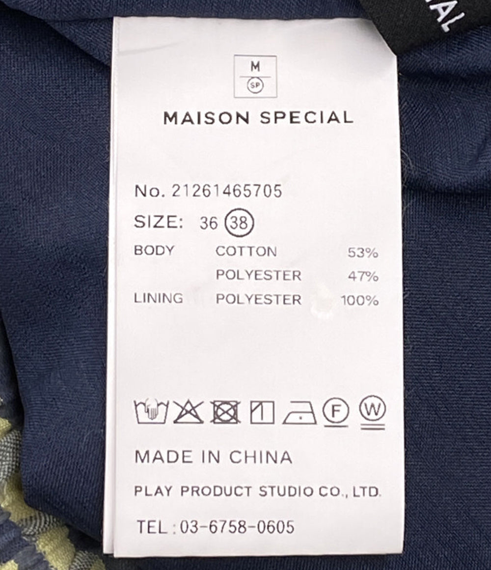 MAISON SPECIAL チェックタックイージーパンツ 21261465705 レディース SIZE 38 メゾンスペシャル
