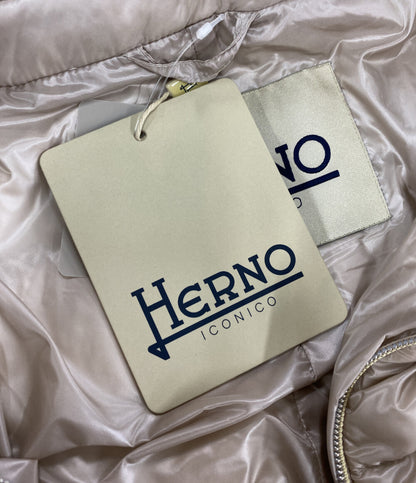 HERNO ダウンジャケット ベージュ フーディ PI0833DIC-12017 レディース SIZE 40 ヘルノ