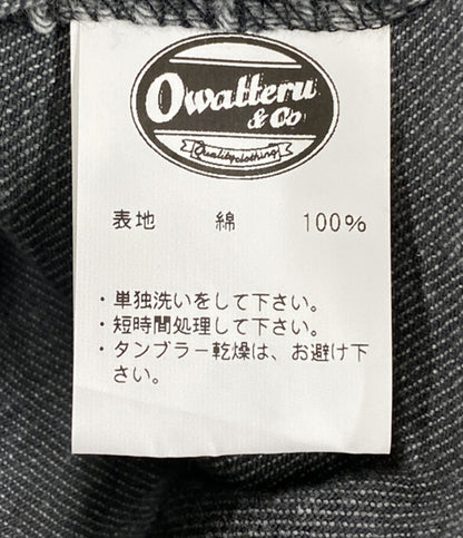 美品 Owatteru&co オワッテルアンドコー デニムパンツ ワイドストレート グレー メンズ SIZE -