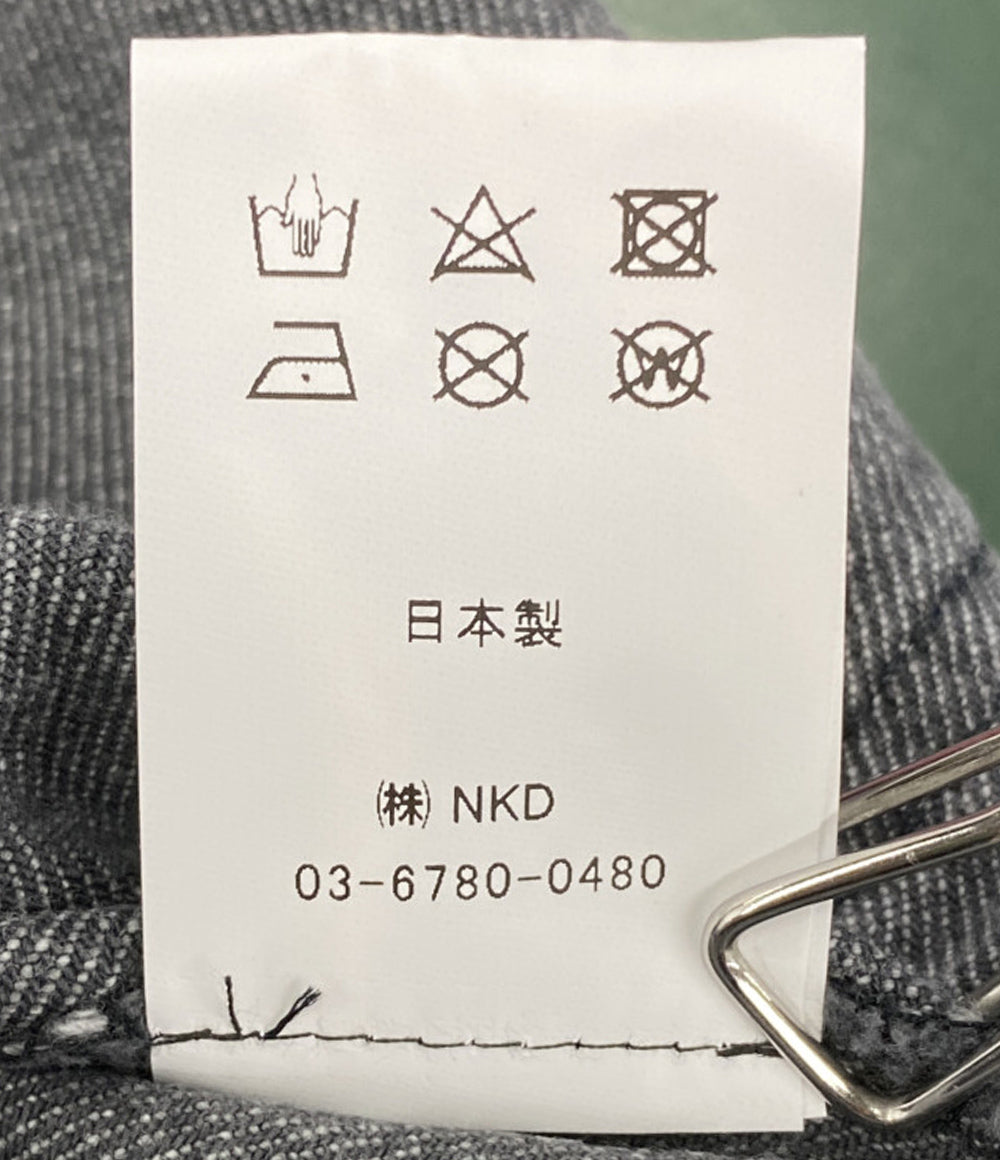 美品 Owatteru&co オワッテルアンドコー デニムパンツ ワイドストレート グレー メンズ SIZE -