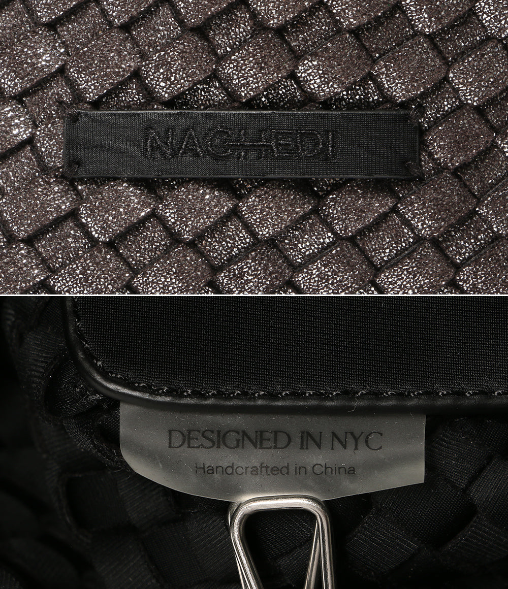 美品 NAGHEDI ナゲディ トートバッグ メッシュバッグ シルバー レディース