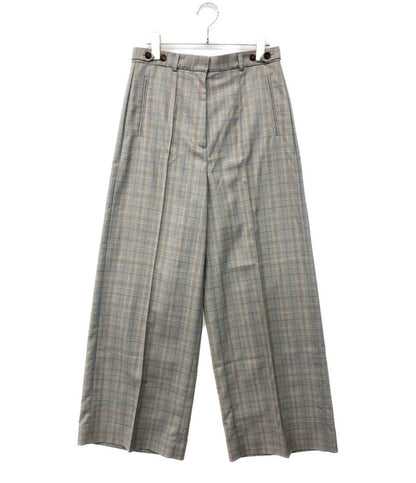 美品 rokh ロク チェックタックワイドパンツ レディース SIZE UK10