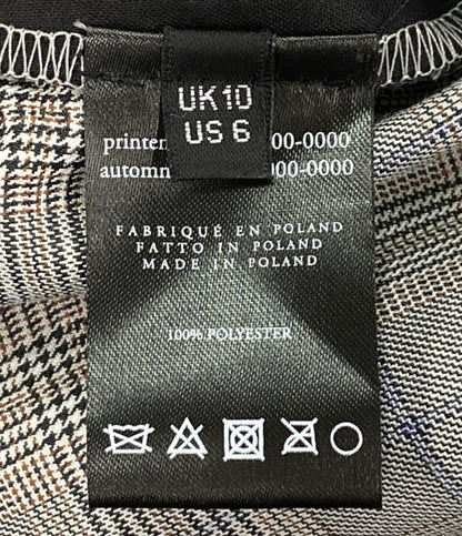 美品 rokh ロク チェックタックワイドパンツ レディース SIZE UK10