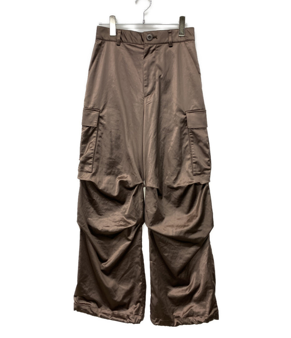 emmi エミ カーゴパンツ サテン ブラウン レディース SIZE 1