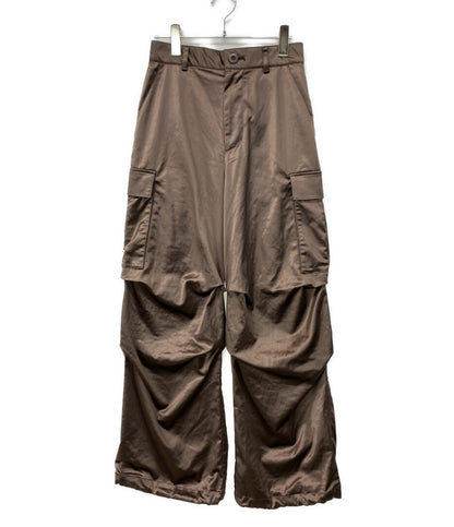 emmi エミ カーゴパンツ サテン ブラウン レディース SIZE 1